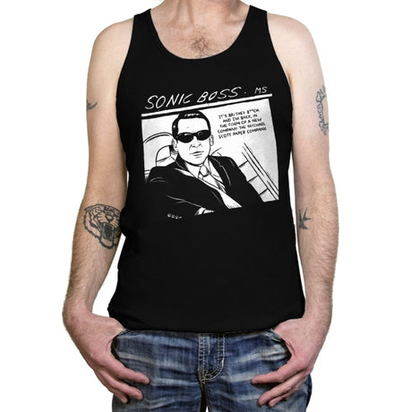 Sonic Boss - Tanktop Tanktop RIPT Apparel X-Small / Black
