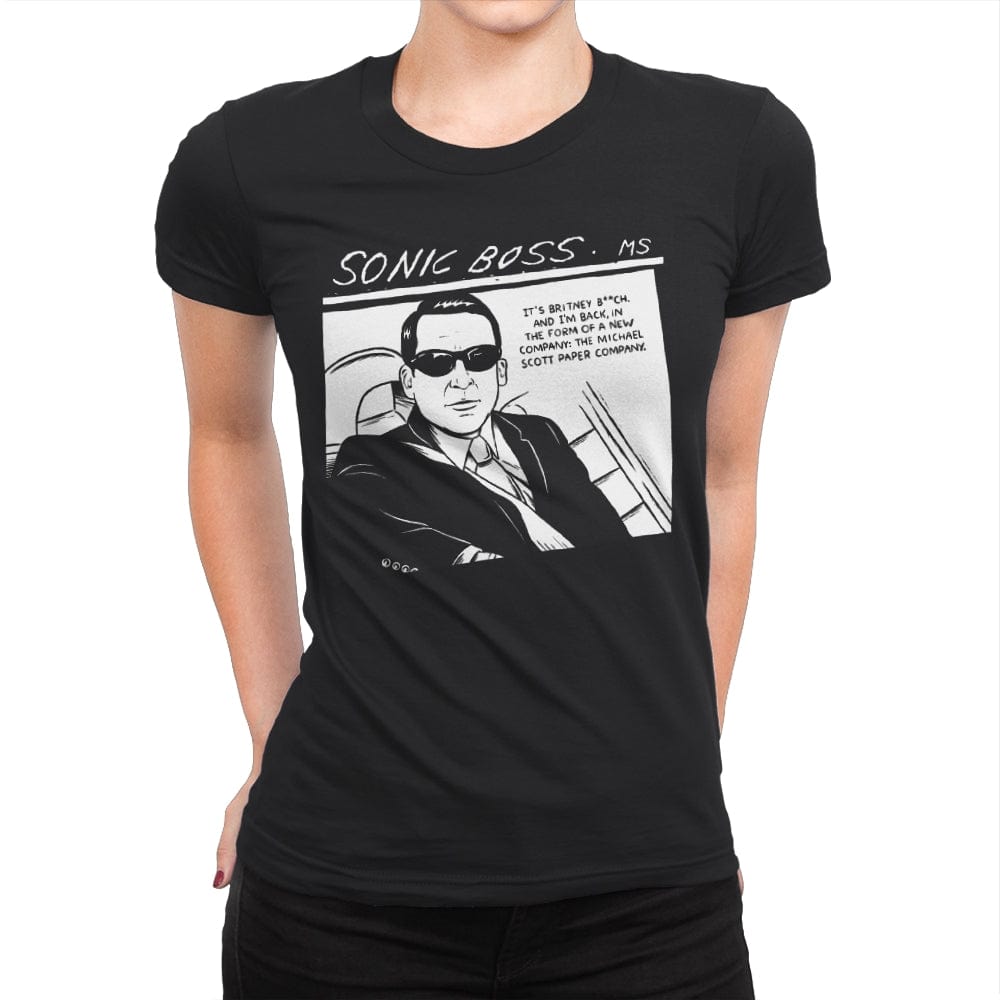 Sonic Boss - Womens Premium T-Shirts RIPT Apparel Small / Black