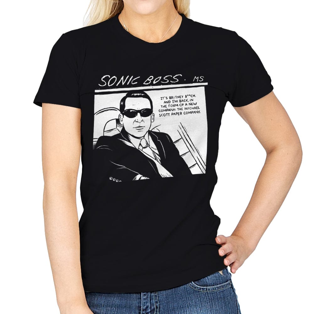 Sonic Boss - Womens T-Shirts RIPT Apparel Small / Black