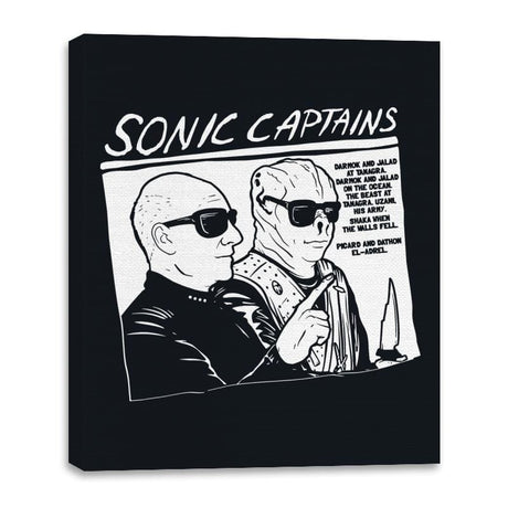Sonic Captains - Canvas Wraps Canvas Wraps RIPT Apparel 16x20 / Black