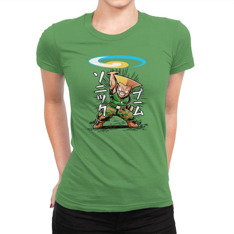 Sonic Disc - Womens Premium T-Shirts RIPT Apparel Small / Kelly