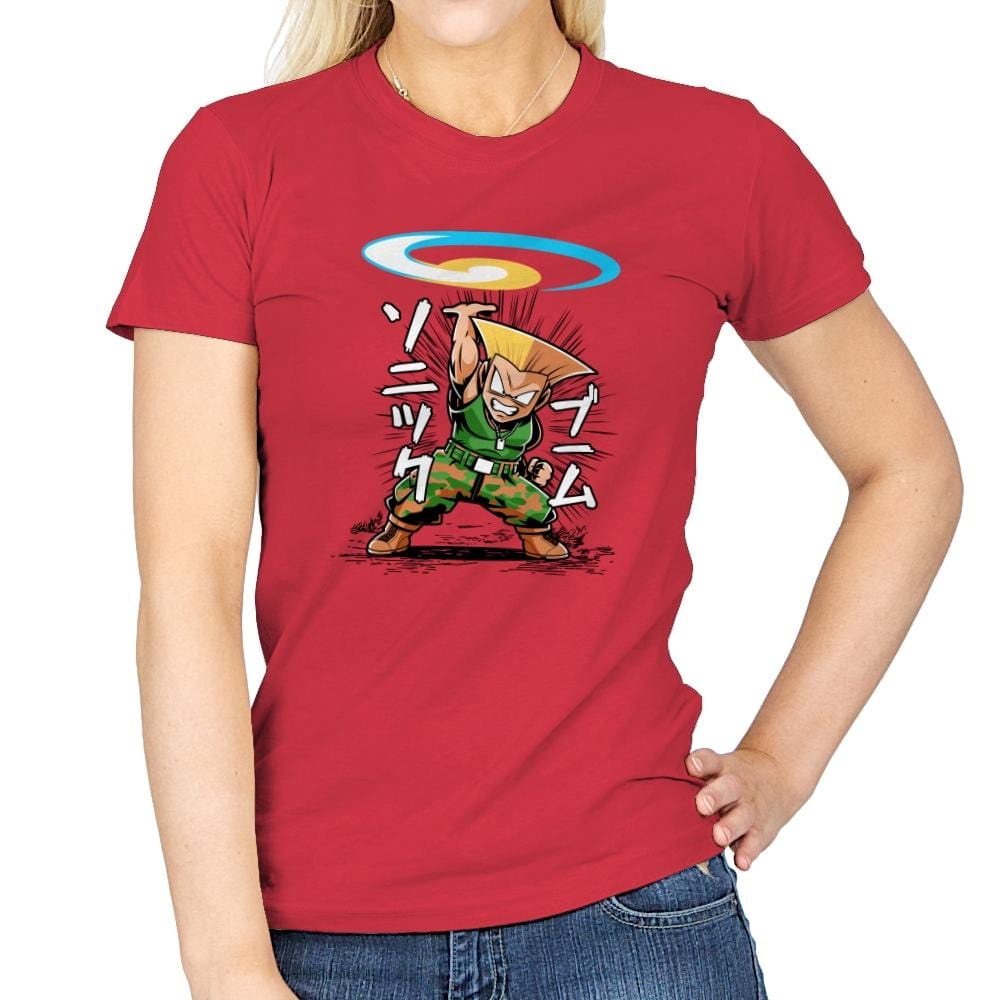 Sonic Disc - Womens T-Shirts RIPT Apparel Small / Red