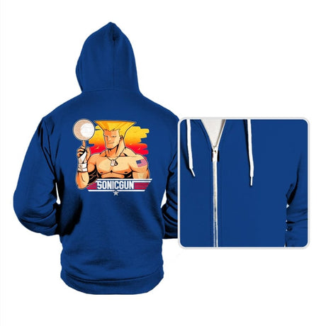 Sonic Gun - Hoodies Hoodies RIPT Apparel Small / True Royal
