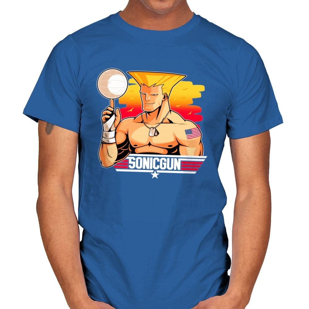 Sonic Gun - Mens T-Shirts RIPT Apparel Small / Royal