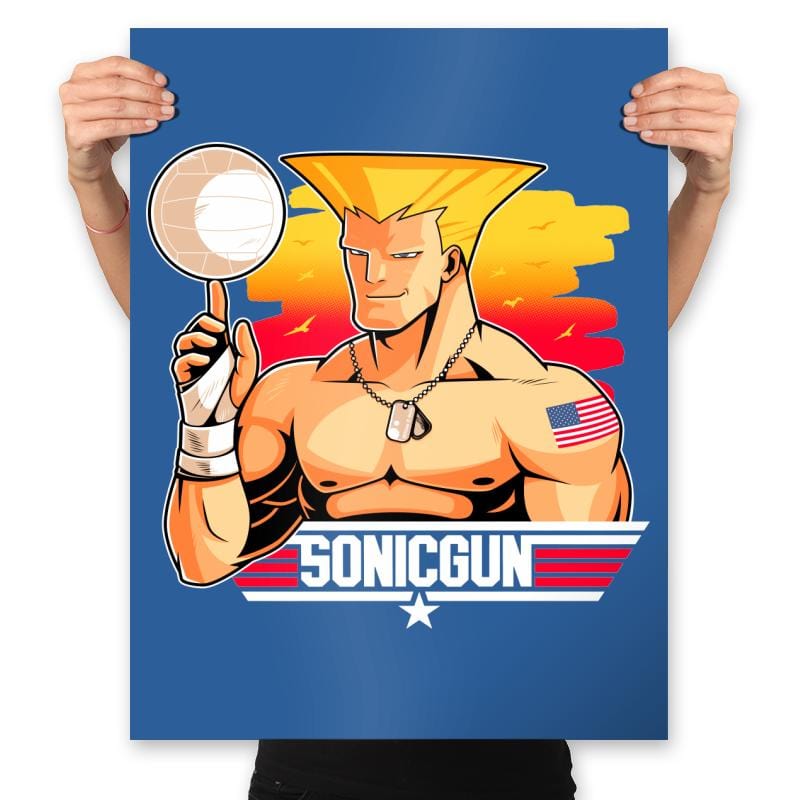 Sonic Gun - Prints Posters RIPT Apparel 18x24 / Royal