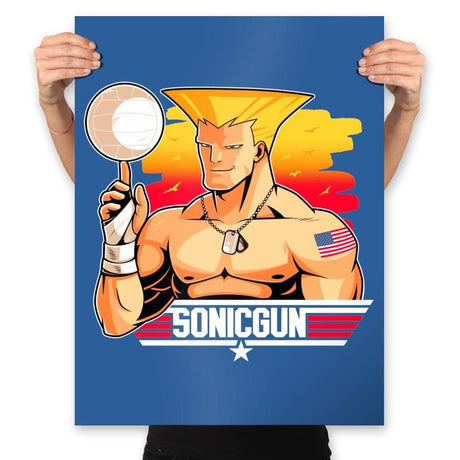 Sonic Gun - Prints Posters RIPT Apparel 18x24 / Royal