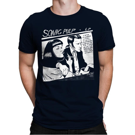 Sonic Pulp - Record Collector - Mens Premium T-Shirts RIPT Apparel Small / Midnight Navy