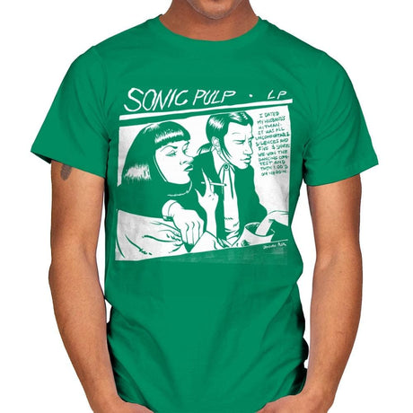 Sonic Pulp - Record Collector - Mens T-Shirts RIPT Apparel Small / Kelly Green