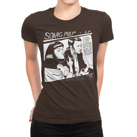 Sonic Pulp - Record Collector - Womens Premium T-Shirts RIPT Apparel Small / Dark Chocolate