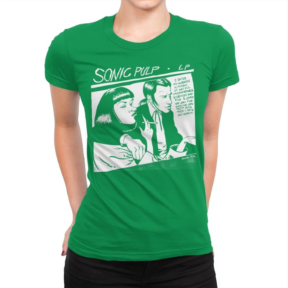 Sonic Pulp - Record Collector - Womens Premium T-Shirts RIPT Apparel Small / Kelly Green