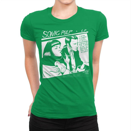 Sonic Pulp - Record Collector - Womens Premium T-Shirts RIPT Apparel Small / Kelly Green
