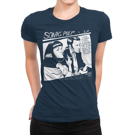 Sonic Pulp - Record Collector - Womens Premium T-Shirts RIPT Apparel Small / Midnight Navy
