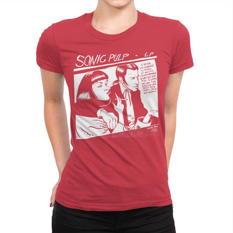 Sonic Pulp - Record Collector - Womens Premium T-Shirts RIPT Apparel Small / Red