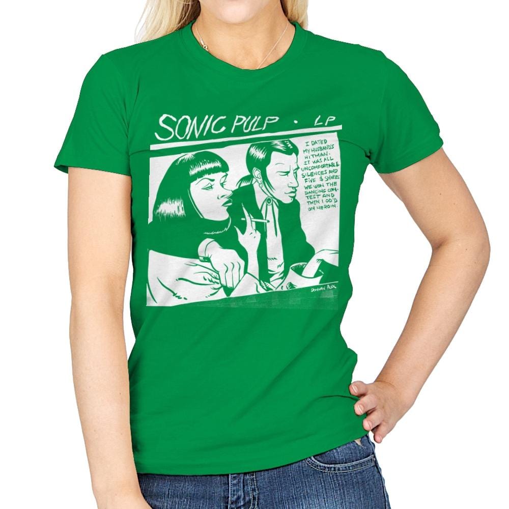 Sonic Pulp - Record Collector - Womens T-Shirts RIPT Apparel Small / Irish Green