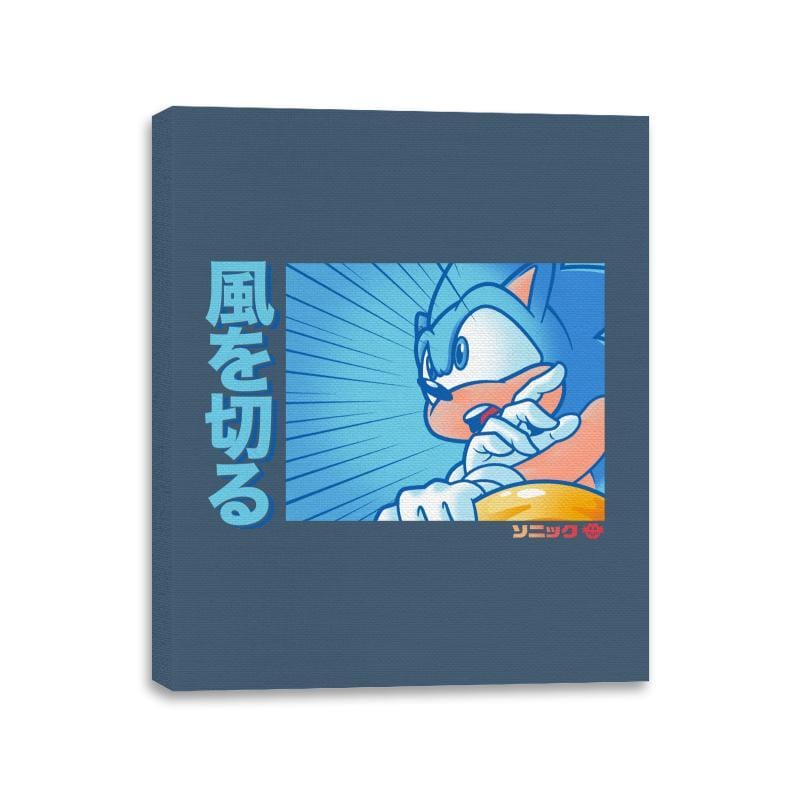 Sonic Racer - Canvas Wraps Canvas Wraps RIPT Apparel 11x14 / Indigo Blue