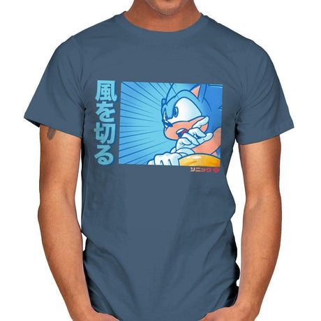 Sonic Racer - Mens T-Shirts RIPT Apparel Large / Indigo Blue