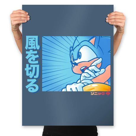 Sonic Racer - Prints Posters RIPT Apparel 18x24 / Indigo