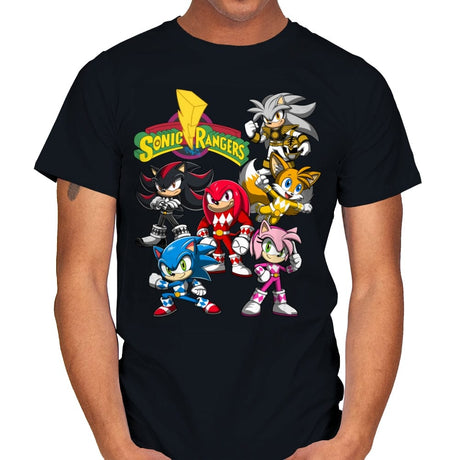 Sonic Rangers - Mens T-Shirts RIPT Apparel Small / Black