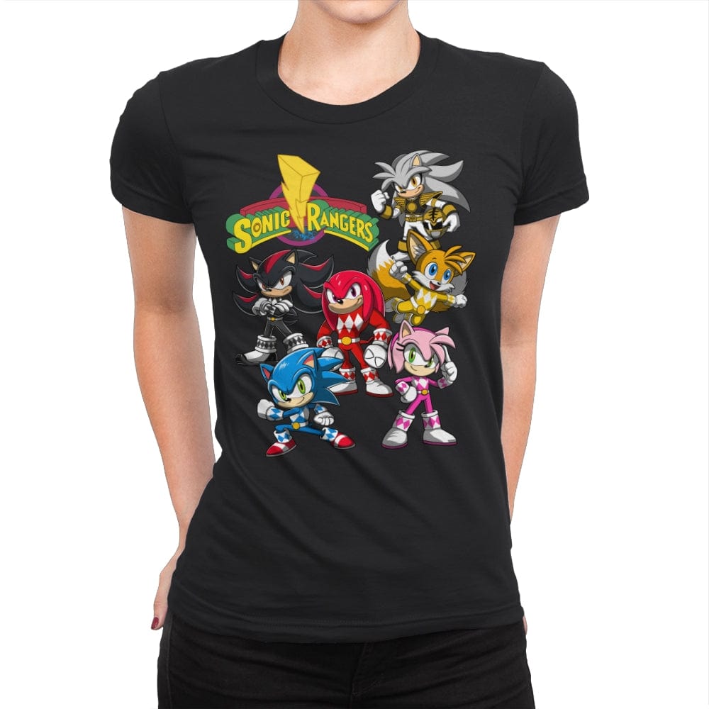 Sonic Rangers - Womens Premium T-Shirts RIPT Apparel Small / Black