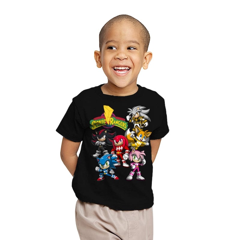 Sonic Rangers - Youth T-Shirts RIPT Apparel X-small / Black