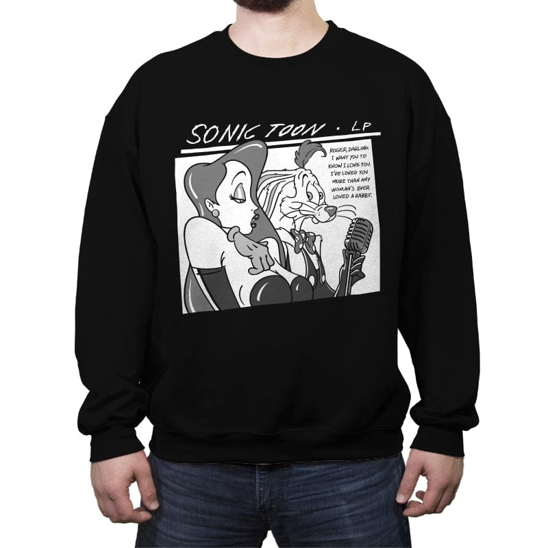 Sonic Toon - Crew Neck Sweatshirt Crew Neck Sweatshirt RIPT Apparel Small / Black