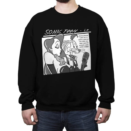 Sonic Toon - Crew Neck Sweatshirt Crew Neck Sweatshirt RIPT Apparel Small / Black