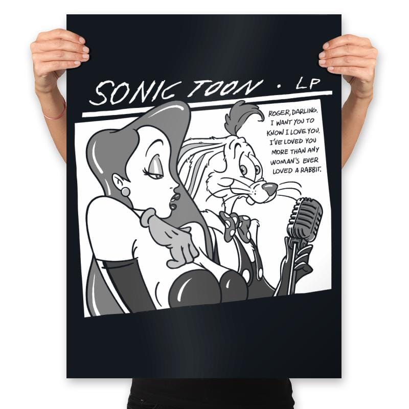 Sonic Toon - Prints Posters RIPT Apparel 18x24 / Black