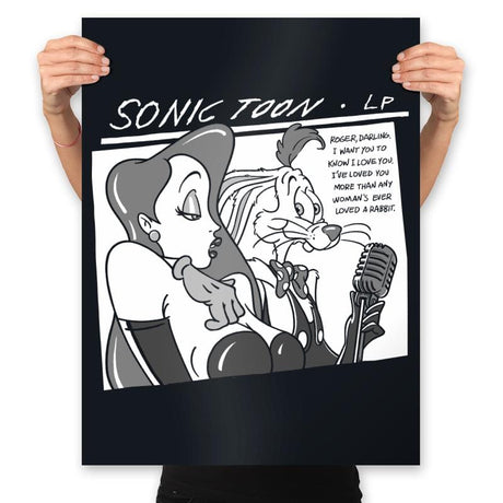 Sonic Toon - Prints Posters RIPT Apparel 18x24 / Black
