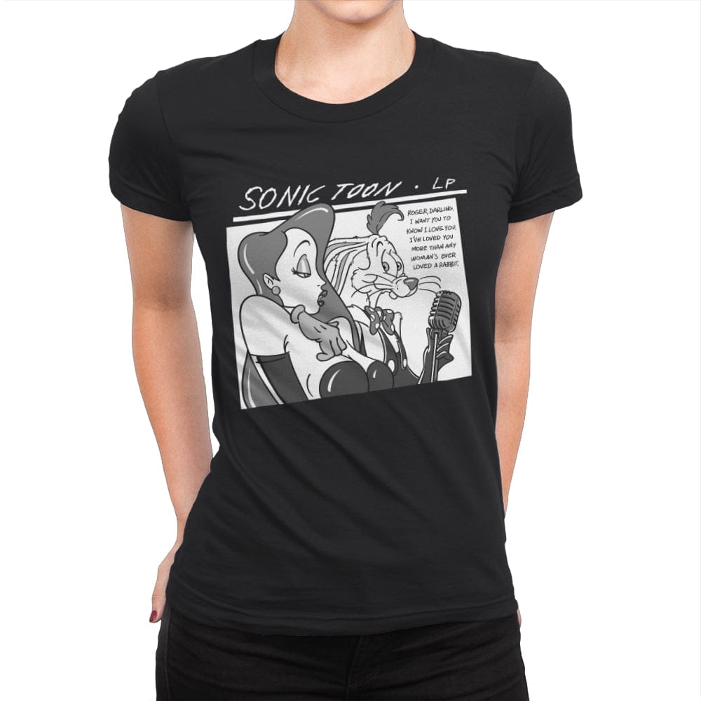 Sonic Toon - Womens Premium T-Shirts RIPT Apparel Small / Black