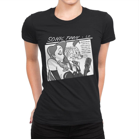 Sonic Toon - Womens Premium T-Shirts RIPT Apparel Small / Black