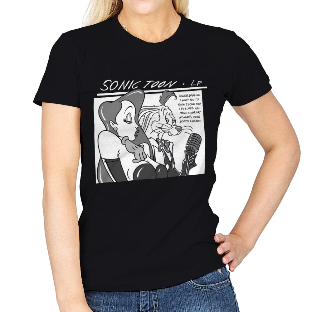 Sonic Toon - Womens T-Shirts RIPT Apparel Small / Black