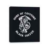 Sons of Caffeine - Canvas Wraps Canvas Wraps RIPT Apparel 11x14 / Black