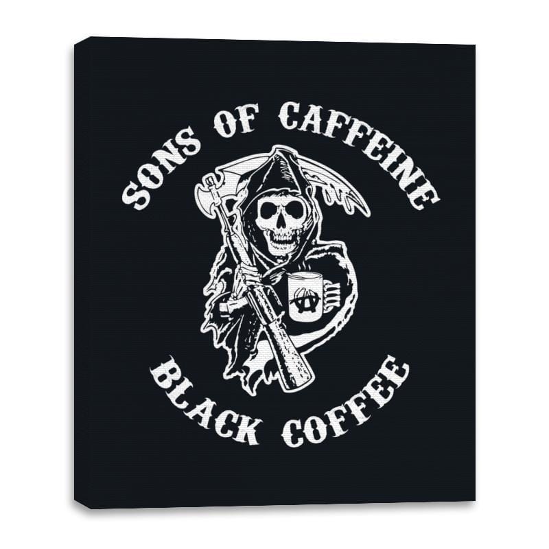 Sons of Caffeine - Canvas Wraps Canvas Wraps RIPT Apparel 16x20 / Black