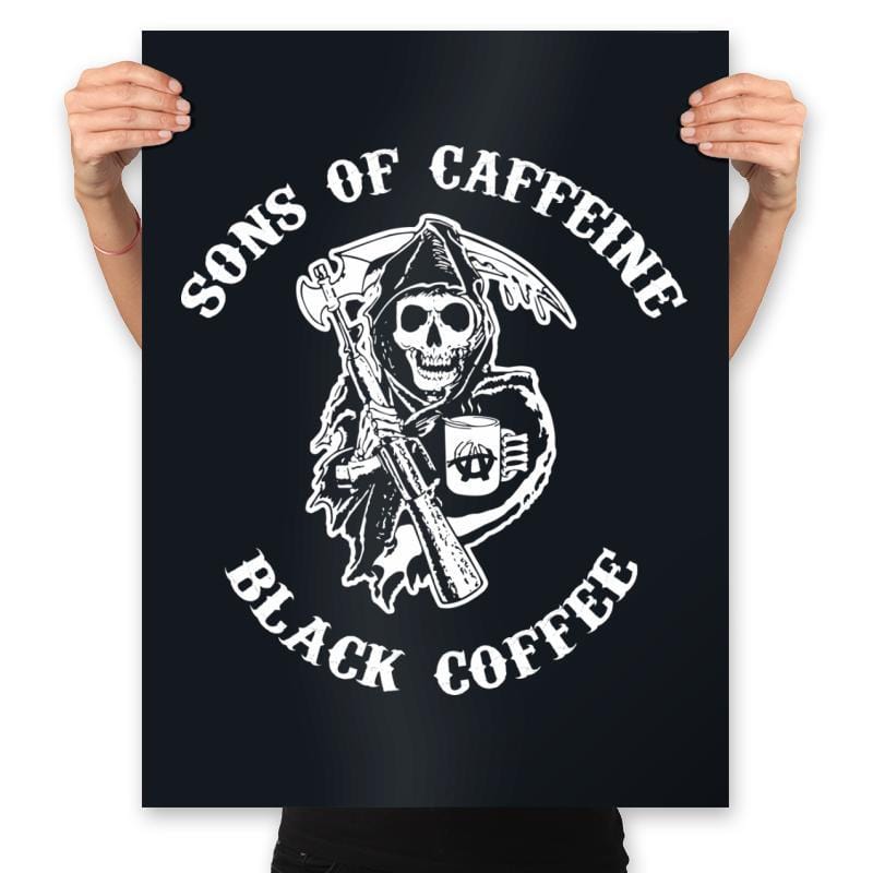 Sons of Caffeine - Prints Posters RIPT Apparel 18x24 / Black