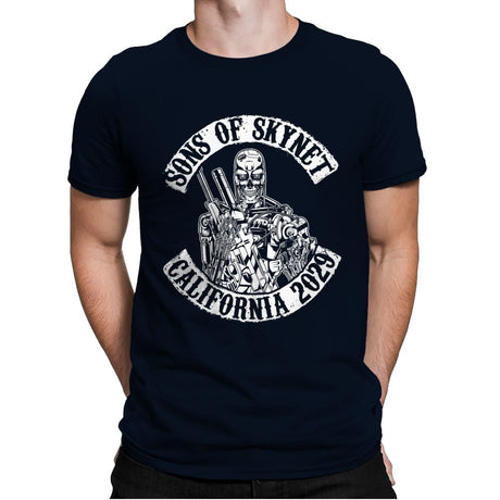 Sons of Skynet - Mens Premium T-Shirts RIPT Apparel Small / Midnight Navy