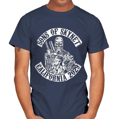 Sons of Skynet - Mens T-Shirts RIPT Apparel Small / Navy