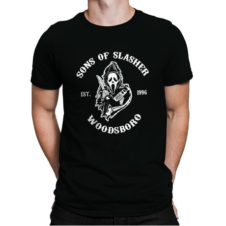 Sons of Slasher - Mens Premium T-Shirts RIPT Apparel Small / Black