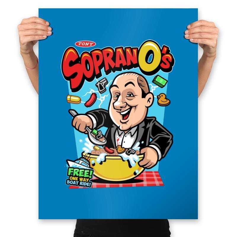 SopranO's Cereal - Prints Posters RIPT Apparel 18x24 / Turquoise