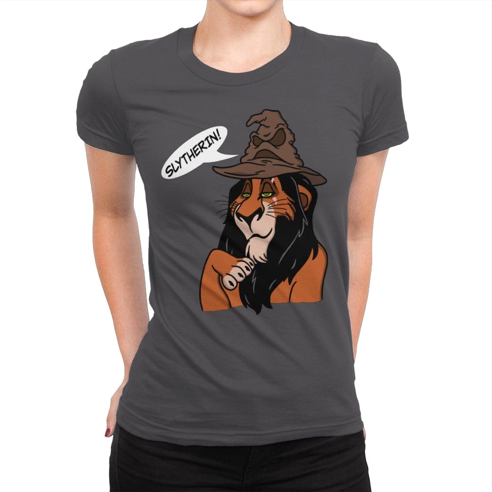 Sorting Lion - Womens Premium T-Shirts RIPT Apparel Small / Heavy Metal
