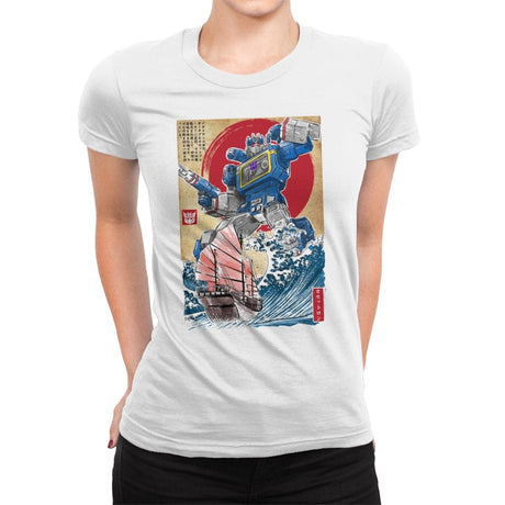 Soundwave in Japan - Womens Premium T-Shirts RIPT Apparel Small / White