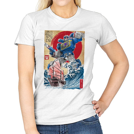 Soundwave in Japan - Womens T-Shirts RIPT Apparel Small / White