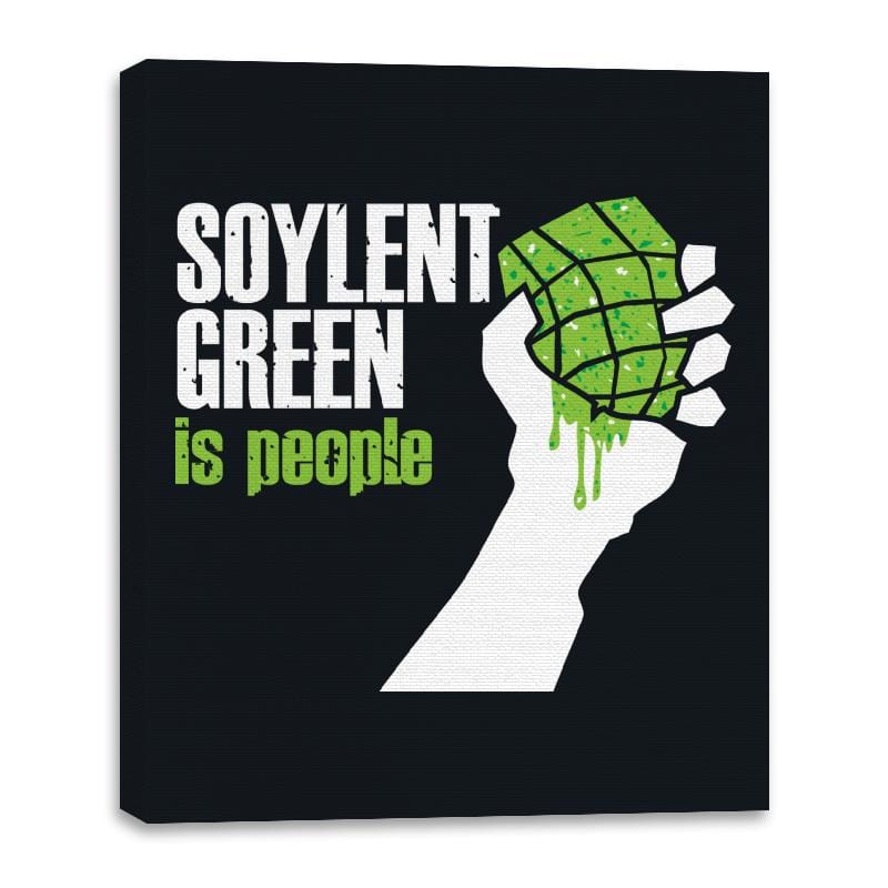 Soylent Green - Canvas Wraps Canvas Wraps RIPT Apparel 16x20 / Black