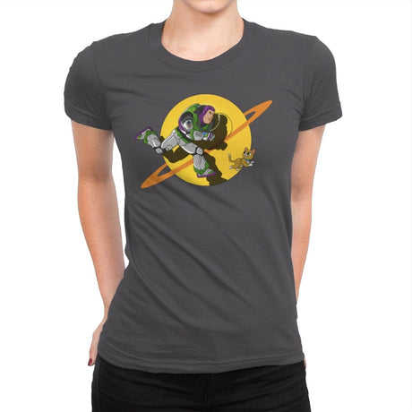 Space Adventure - Womens Premium T-Shirts RIPT Apparel Small / Heavy Metal