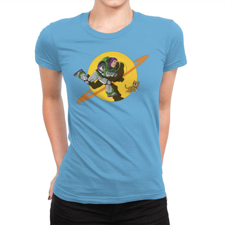 Space Adventure - Womens Premium T-Shirts RIPT Apparel Small / Turquoise