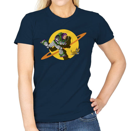 Space Adventure - Womens T-Shirts RIPT Apparel Small / Navy