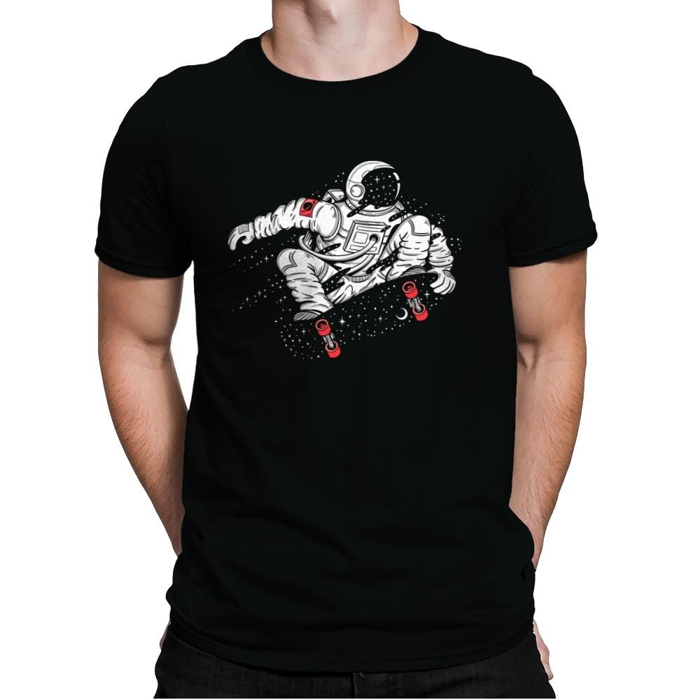 Space Boarding - Mens Premium T-Shirts RIPT Apparel Small / Black