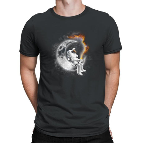 Space Coffee Break - Mens Premium T-Shirts RIPT Apparel Small / Heavy Metal