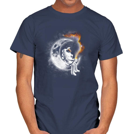 Space Coffee Break - Mens T-Shirts RIPT Apparel Small / Navy