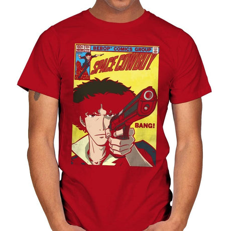 Space Comic - Mens T-Shirts RIPT Apparel Small / Red
