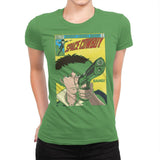 Space Comic - Womens Premium T-Shirts RIPT Apparel Small / Kelly